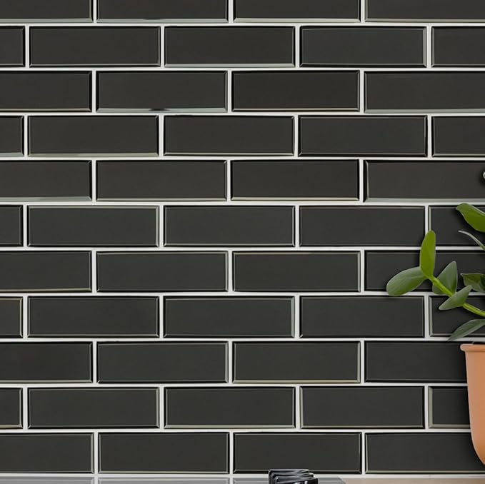 MSI Metallic Gray Bevel Herringbone Glass Tile for Kitchen Backsplash, Wall Tile for Bathroom, Accent Wall Tile, and Shower Wall Tile 13.86 in. x 11.08 in. Mesh-Mounted Mosaic Tile (10.6 sq. ft./case)