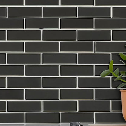 MSI Metallic Gray Bevel Herringbone Glass Tile for Kitchen Backsplash, Wall Tile for Bathroom, Accent Wall Tile, and Shower Wall Tile 13.86 in. x 11.08 in. Mesh-Mounted Mosaic Tile (10.6 sq. ft./case)