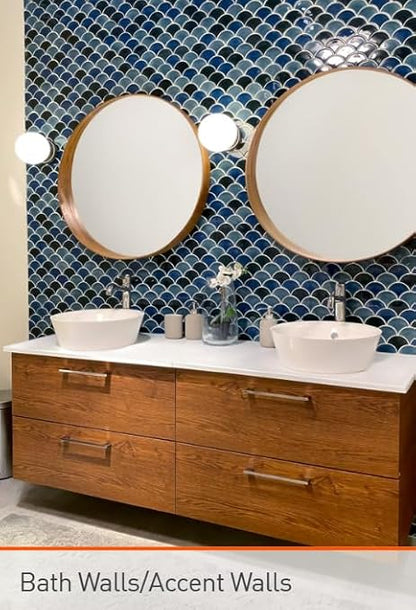MusselBound® Adhesive Tile Mat with Spacers - a Strong Double-Sided Adhesive that Replaces Messy Mortar. Clean, Easy, No-Stress Way to Install Real Wall Tile. Lower Total Cost Than Peel & Stick Tiles