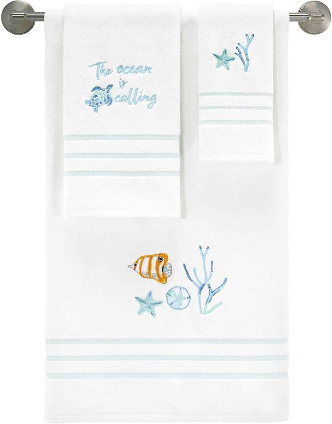 Avanti Linens - Hand Towel, Soft & Absorbent Bathroom Essentials, Sealife Home Decor (Ocean Friends Collection)