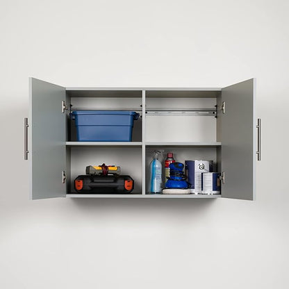 Prepac's HangUps Upper Storage Cabinet - Elegant and Spacious Wall Cabinets to Maximize Your Storage, 36" Size, Classic Light Gray Finish