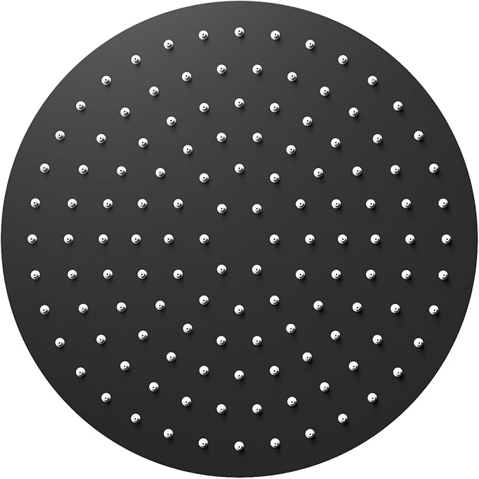 VBFF-Shower Head,rain shower head, 10 inch- Round Shower Head, 1.8 GPM Flow Rate, rainfall showerhead,VBFF12 (Matte Black)