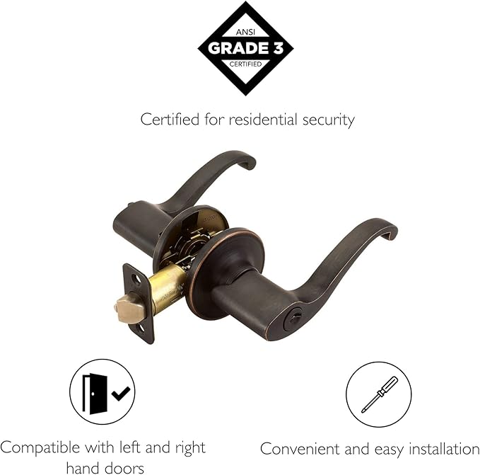 Design House 791640 Scroll Entry Door Lever Oil Rubbed Bronze