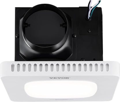VEVOR Bathroom Exhaust Fan 80 CFM - High-Efficiency Ventilation with All-Copper Motor, 1.5 Sones Low Noise, Remote Control, Energy-Saving Ceiling Fan (Attic Access Required)
