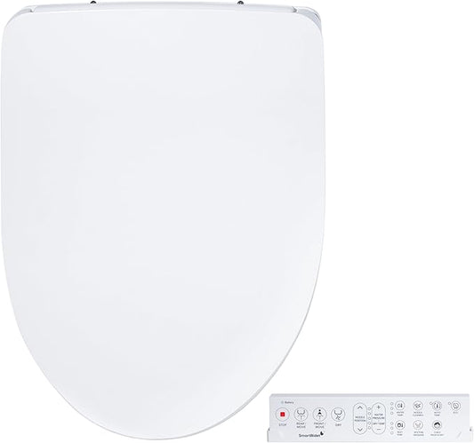 SmartBidet® SB-1200 Luxury Advanced Electric Smart Bidet Elongated White Toilet Seat, with Remote control, Endless Warm Water with LED Night Light, Slim Profile