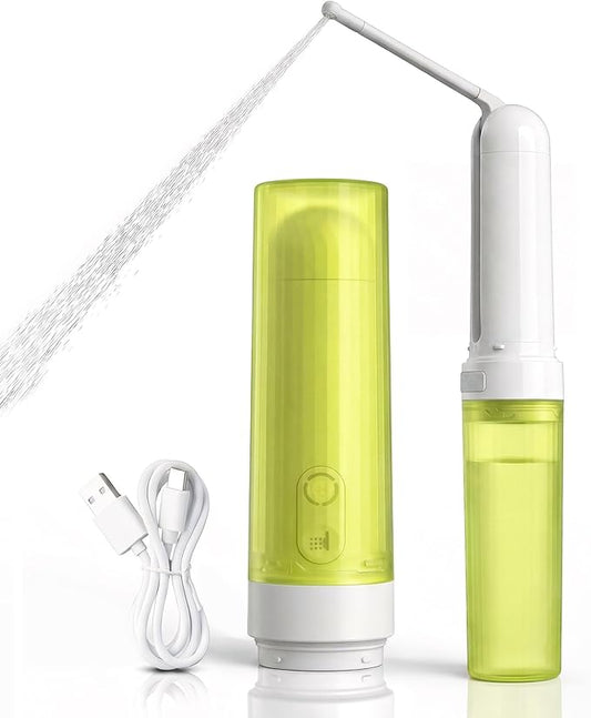 Portable Bidet for Travel - 800mAh USB-C Rechargeable Bidet Sprayer, 3 Spray Modes, IPX7 Waterproof & 180° Foldable Mini Travel Bidets for Women and Men (Green)