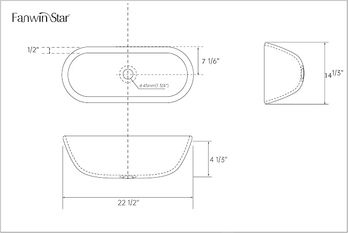 Glass Vessel Sink In Gray Top Mount Sinks | Vanity Countertop Sink Oval with Pop Up Drain |WF-704