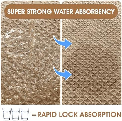ACCUMTEK Memory Foam Bath Mat, Ultra Soft Absorbent Waffle Bathroom Rugs, Super Non-Slip PVC Backing Bath Rug Quick Dry, Machine Washable Rug for Tub, Shower, Home Decor Accessory, 32" x 20", Beige