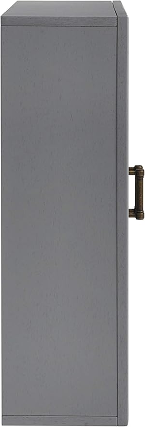 Crosley Furniture Tara Wall Mounted Bathroom Storage Medicine Cabinet with Shelves, Vintage Gray