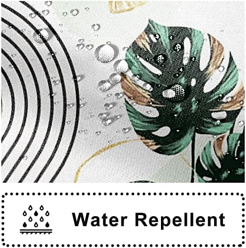 Boho Green Shower Curtain with Hooks for Bathroom 54x72 Inch