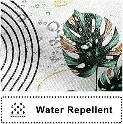Boho Green Shower Curtain with Hooks for Bathroom 72x84 Inch