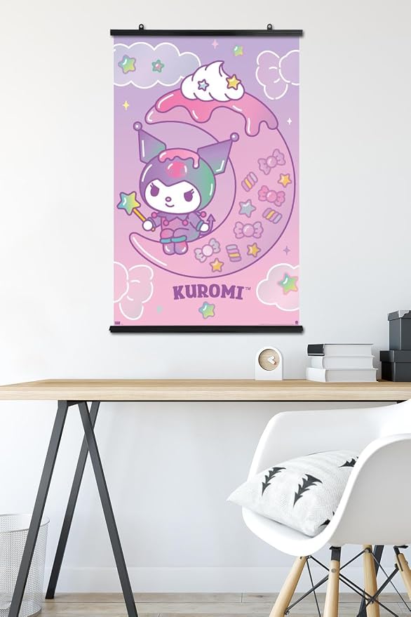 Trends International Hello Kitty and Friends: 24 Dreamland - Kuromi Wall Poster, 34L x 22.4W, Premium Poster & Clip Bundle