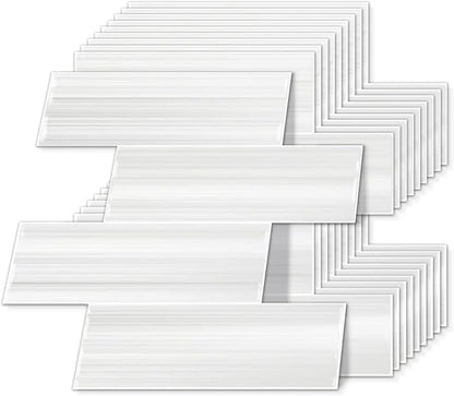 Tilingview 10PCS Peel and Stick Backsplash for Kitchen, 3"x 9" Self-Adhesive Vinyl Gel Subway Tile, Wall Tile for Home Decoration (Light Gray)