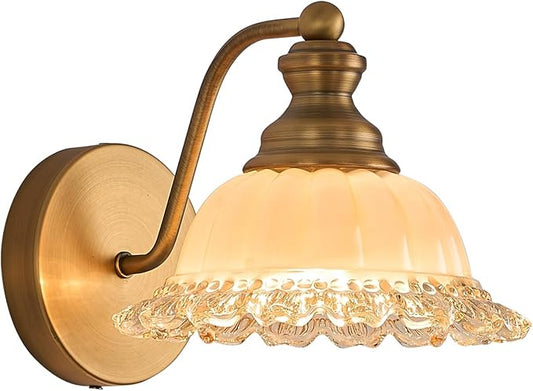 Vanity Light Brass Wall Sconces Vintage 1-Light Bathroom Sconces