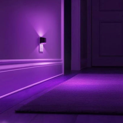 L LOHAS LED Night Lights Plug into Wall, 8 Colored Kids Night Light, 2 Pack | Built-in Dusk to Dawn Sensor, Color Changing Mode, Black Housing