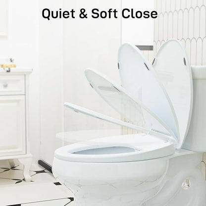 Bidet Toilet Seat – Non-Electric, Self-Cleaning Dual Nozzles for Frontal & Rear Wash, Adjustable Water Pressure, Slow-Close Lid, Fits Elongated Toilets – Hygienic & Eco-Friendly Upgrade (Contemporary)