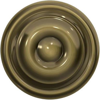 Schlage F10 V GEO 609 Georgian Door Knob, Hall & Closet Passage Lock, Antique Brass
