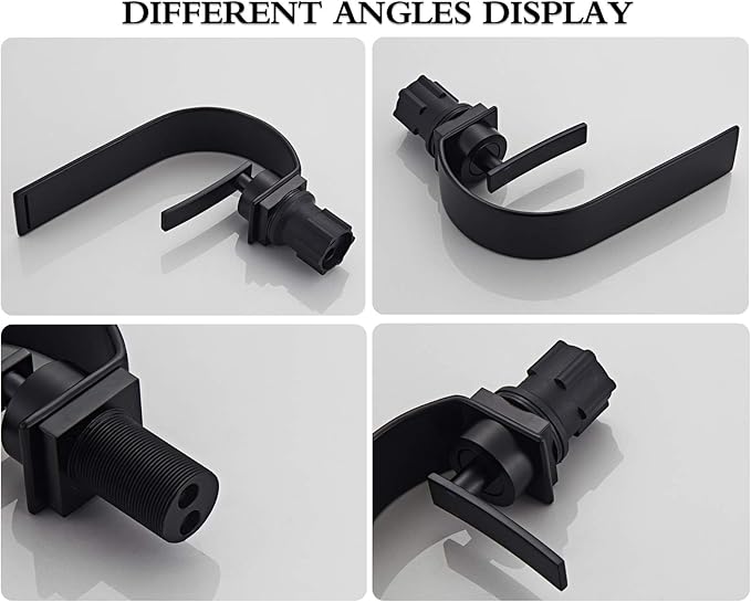 Becola Matte Black Modern Single Hole Bathroom Faucet, Low Arc Brass Ceramic Valve Vanity Sink Faucet, Single Handle 1 Hole / 3 Holes Hot and Cold Water Mixer Tap