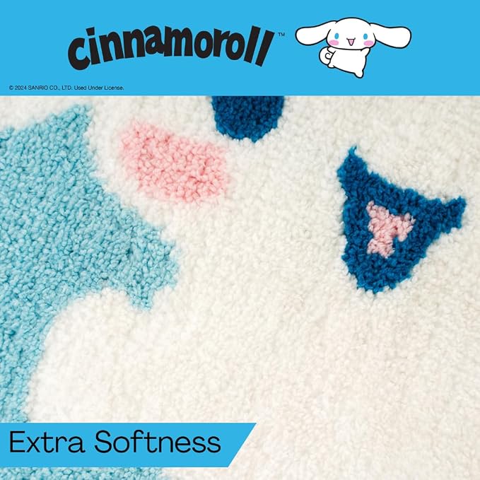 Collectibles Cinnamoroll Cotton Non Slip Plush Bathroom Mat Rug (Officially Licensed Product) by Franco