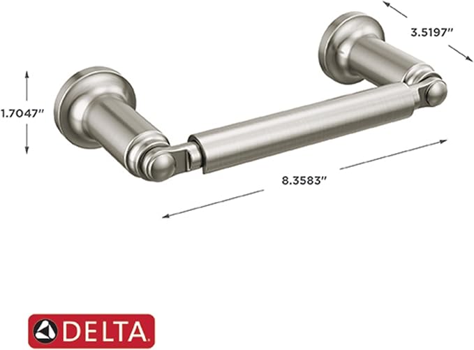 Delta Saylor 2-Piece Bathroom Set with 8 in. Hand Towel Holder and Toilet Paper Holder | Stainless Steel Bathroom Accessories | Bathroom Hardware Set