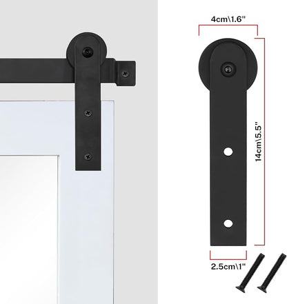 COGOOD Farmhouse Bathroom Mirrors for Over Sink - 38 x 25 Pure White | Rustic Barn Door Wood Framed Vanity Mirror for Entryway, Living Room, Bedroom, Dresser Wall Decor