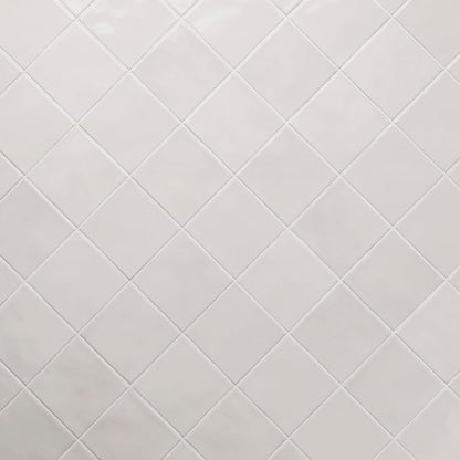 M S International Renzo Dove Glossy Ceramic Square Wall Tile for Bathroom, Kitchen Backsplash, Accent, and Shower - Sample
