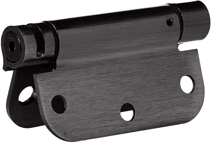 Amazon Basics Self-Closing Door Hinge, 3.5 Inch x 3.5 Inch, Oil-Rubbed Bronze, 1-Piece, Hardware Included
