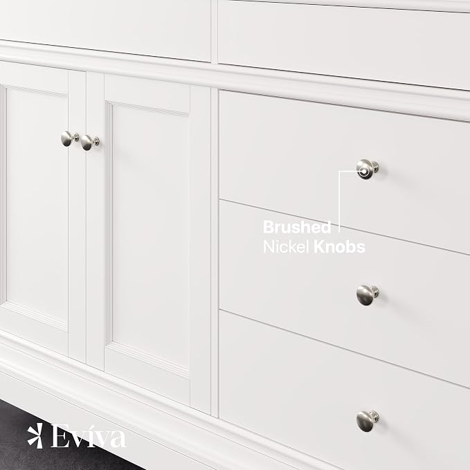 Elite Stamford 60 in. White Double Sink Bath Vanity with Carrara Quartz Top