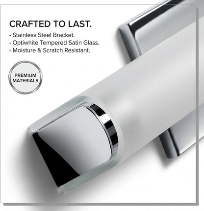 Mendizabal LED wall Lights for Bathroom, Vanity, Bedroom, Living Room, Kitchen – White Indoor wall Light fixtures Over Mirror, Stylish Bath Lights, Indoor wall Lighting, Energy-efficient LED Light