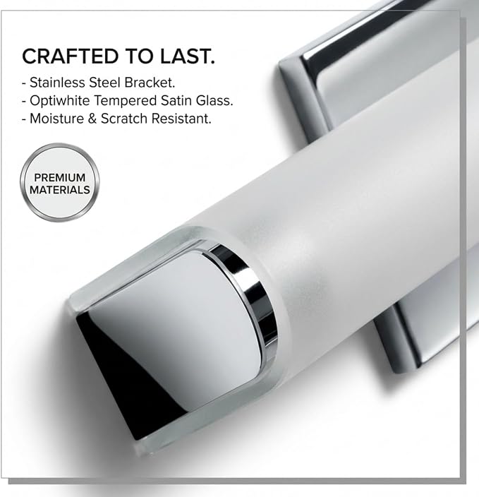 Mendizabal LED wall Lights for Bathroom, Vanity, Bedroom, Living Room, Kitchen Satin Nickel Indoor wall Light Fixture Over Mirror, Bath Lights, Indoor wall Lighting, Energy efficient LED Light