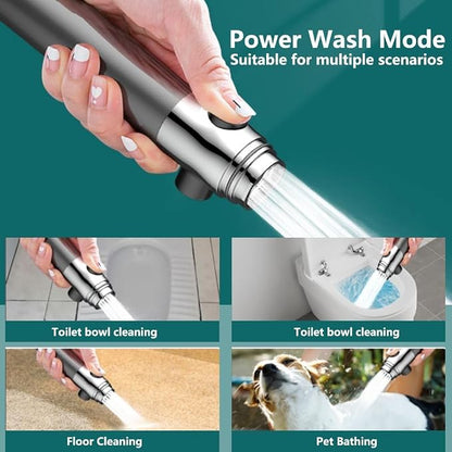 Filtered Shower Head with Handheld & High Pressure - Shower Head with 59" Stainless Hose for Hard Water | 3 Spray Modes with 10 Replaceable Filters
