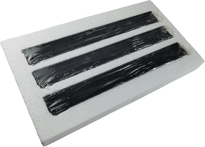 15 Pcs Black Marble Tile Edge Trim, 12 Inch Marble Pencil Liner Both Side Polished for Bathroom, Backsplash, Kitchen, Tile Shower, Natural Marble Material