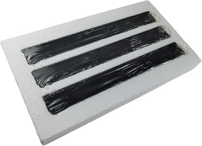 15 Pcs Black Marble Tile Edge Trim, 12 Inch Marble Pencil Liner Both Side Polished for Bathroom, Backsplash, Kitchen, Tile Shower, Natural Marble Material