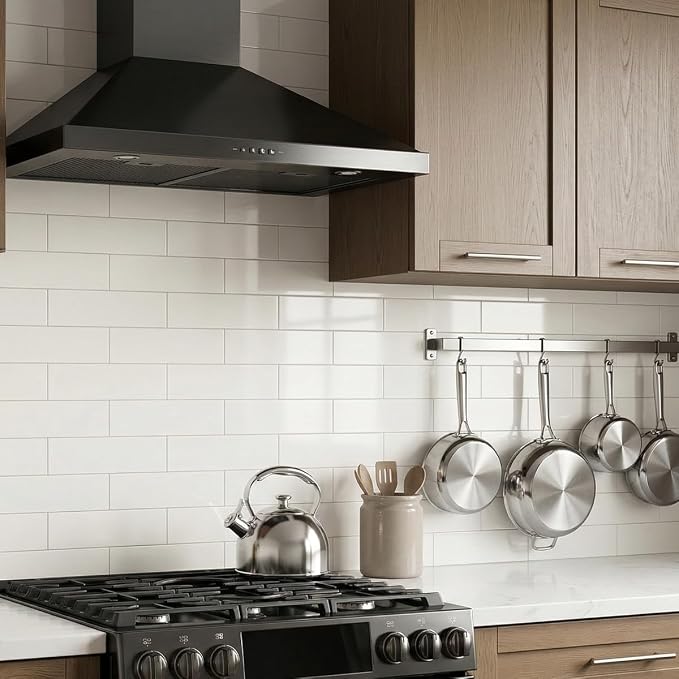80-Piece Ivory White Thick PVC Peel and Stick Backsplash, 2" x 8" Waterproof Subway Tile Peel and Stick Wall Tiles for Kitchen and Bathroom