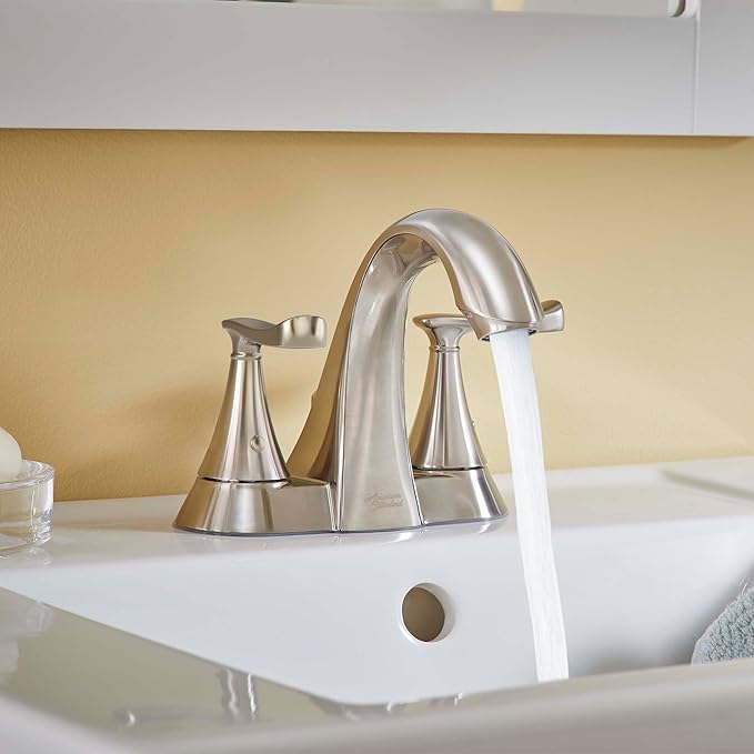 American Standard 7413201.295 Chatfield 4-Inch Centerset 2-Handle Bathroom Faucet, 1.2 GPM, Brushed Nickel