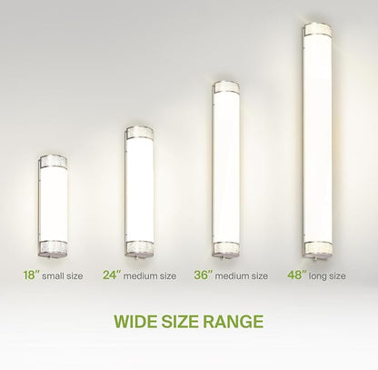 ASD 18 Inch LED Bathroom Vanity Light, 5CCT 2700K-5000K 20W, Dimmable Bathroom Light Fixtures, Modern Vanity Lights for Bathroom Lighting Fixtures Over Mirror, Wall Light Bar, Brushed Nickel, ETL, 4P
