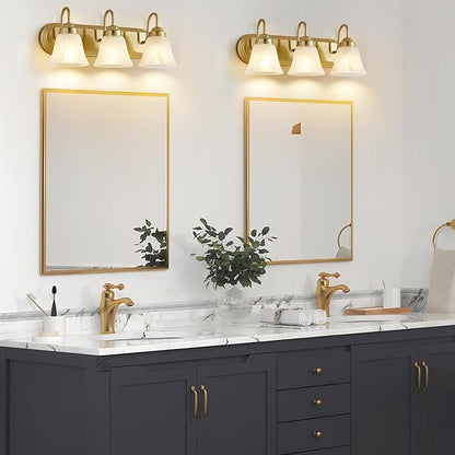Bathroom Light Fixtures Over Mirror - 3 Light Bathroom Vintage Lighting Fixtures Wall Lamp Easy Install Vanity Lights Not Included Bulb Apply for Mirror Living Room Cabinet Bedroom