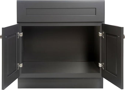 Design House Brookings Bathroom Vanity, 30", Urbane Bronze | Adjustable Hinges, Freestanding, Contemporary/Modern, Wood, Bath, 216002
