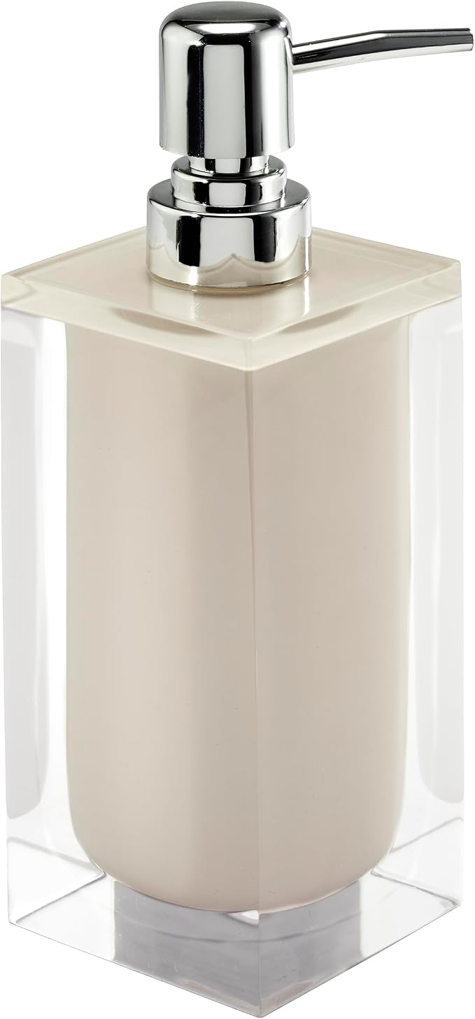 IZOD – Lotion Pump, Hand-Painted Resin with Silver-Tone Pump, Soap or Lotion Dispenser for Bathroom, Kitchen or Vanity (Marina)