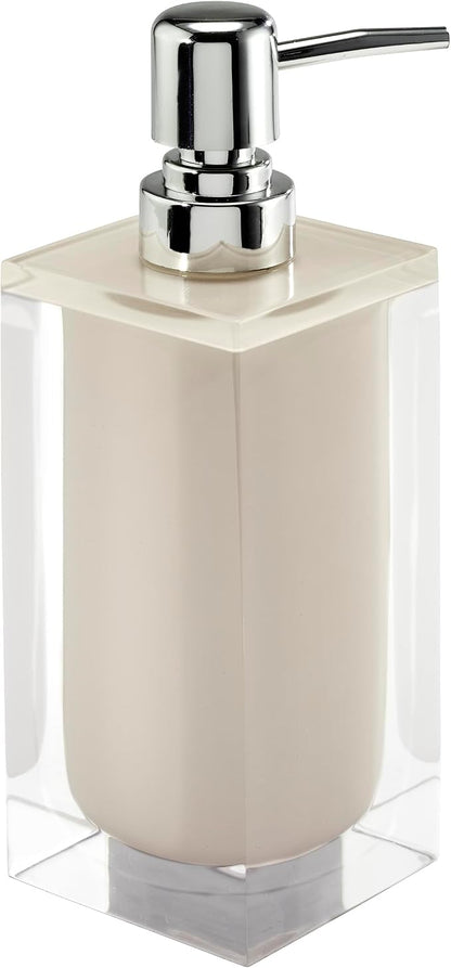 IZOD – Lotion Pump, Hand-Painted Resin with Silver-Tone Pump, Soap or Lotion Dispenser for Bathroom, Kitchen or Vanity (Marina)
