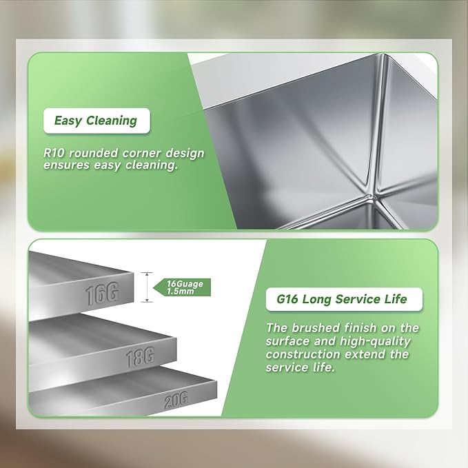 15 inch Drop In Bar Sink, 15x15" Single Bowl Topmount Stainless Steel Handmade 16 Gauge Top Counter for Wet Bar RV Outdoor Small Kitchen Sink Basin Silvery