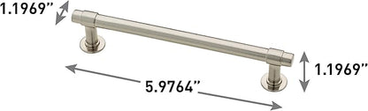 Franklin Brass Francisco (1-Pack) Cabinet Handles 5-1/16" Hole Center Pulls | Heirloom Silver Hardware for Kitchen Drawers, Dressers, Furniture P29618-904-C