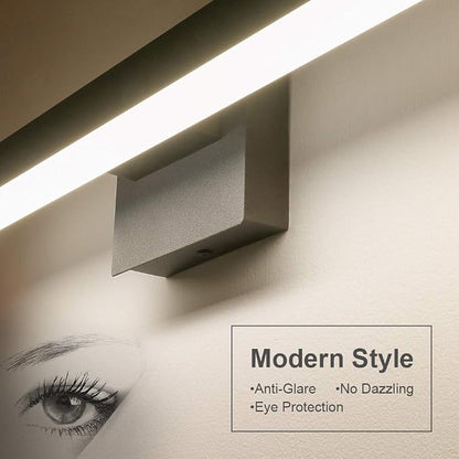 Aipsun 40 inch Modern Black Vanity Light LED Bathroom Vanity Light Fixtures Black Wall Light for Bathroom (Warm White)