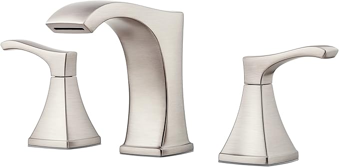 Pfister Venturi Bathroom Sink Faucet, 8-Inch Widespread, 2-Handle, 3-Hole, Spot Defense Brushed Nickel Finish, LF049VNGS