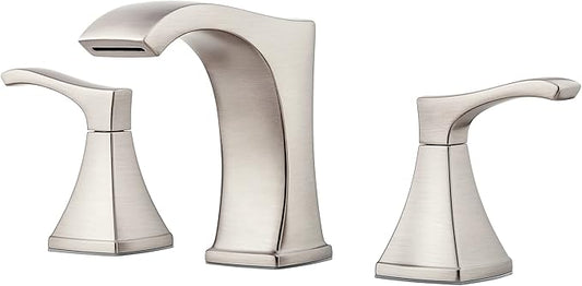 Pfister Venturi Bathroom Sink Faucet, 8-Inch Widespread, 2-Handle, 3-Hole, Spot Defense Brushed Nickel Finish, LF049VNGS