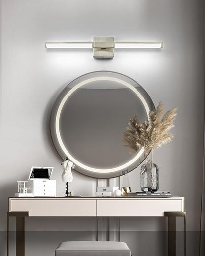 OKELI Modern Bathroom Light Fixtures Over Mirror, 24 Inch Brushed Nickel Vanity Light Bar for Bathroom, 12W 5CCT Diammable Wall Light