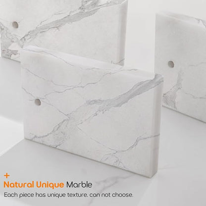 Towel Holder Chrome for Bathroom Vanity Countertop 1-Tier Towel Rack Stand with Heavy Marble Base Thicken Steady, Polished Stainless Steel AN7002CH