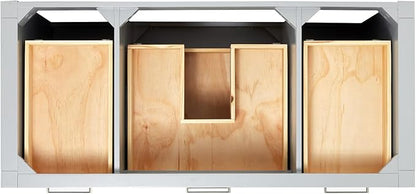 Alenza 48" Grey Bathroom Vanity with Sink, 1.5" Carrara Quartz Countertop, Single Rectangular Undermount Sink, 2 Soft-Closing Doors, 5 Full Extension Dovetail Drawers