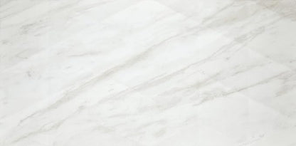 Daltile Perpetuo 12" x 24" Marble Look Ceramic Multi-Geometric Wall Tile in Satin Timeless White for Kitchen Backsplashes, Living Room or Bathroom Walls | (8 PC Per Carton) (15.52 SQFT Per Carton)
