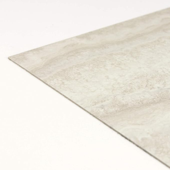 FloorPops FP3327 Platinum Peel & Stick Floor Tiles, Grey (Pack of 2)